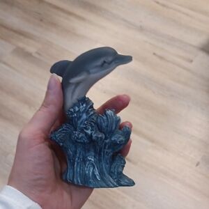 Gray Blue Dolphin Figurine
